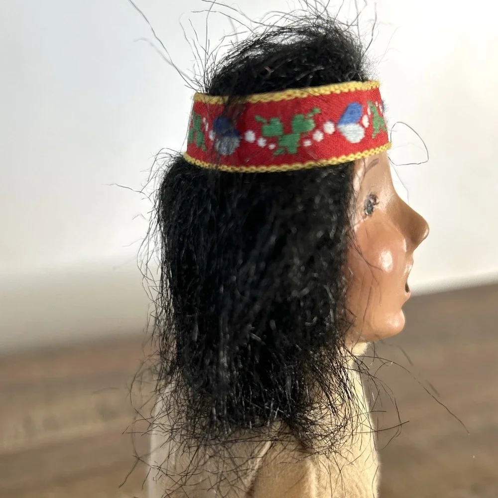 Byers Choice Carolers Native American Boy Figurine Fisherman Thanksgiving 1999